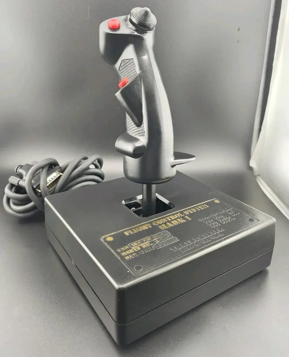 Vintage Thrustmaster Flight Control System Mark I FCS Joystick 15-Pin Gameport
